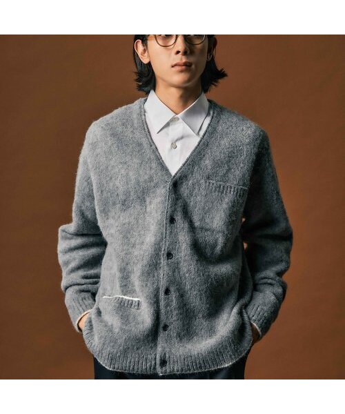 Two‑Pocket Cardigan альпака серый (grey)
