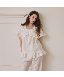 LUNALUZ STUDIO（ルナルス）の「Women's Sunny Hill Crease Cotton Short Sleeve Two Piece Pajamas（ルームウェア/パジャマ）」