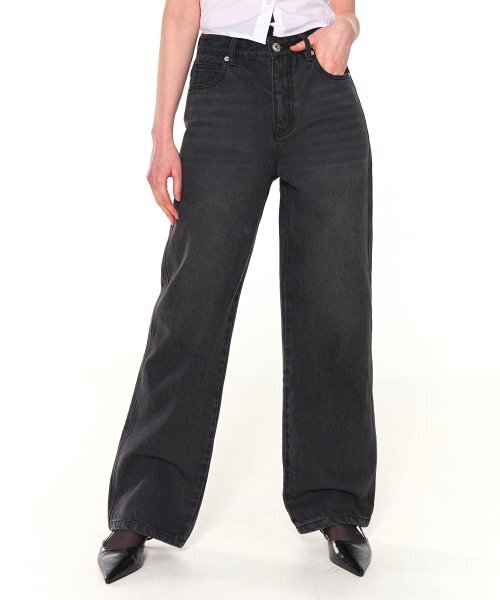 ZIZEMUSEUM(ジゼミュージアム)の「BASIC WIDE DENIM PANTS (GRAY)(デニムパンツ・レディース・その他・SMALL/MEDIUM/LARGE)」の1枚目の写真