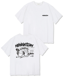 ミッドナイトサーファー オーバーサイズ 半袖Tシャツ ホワイト