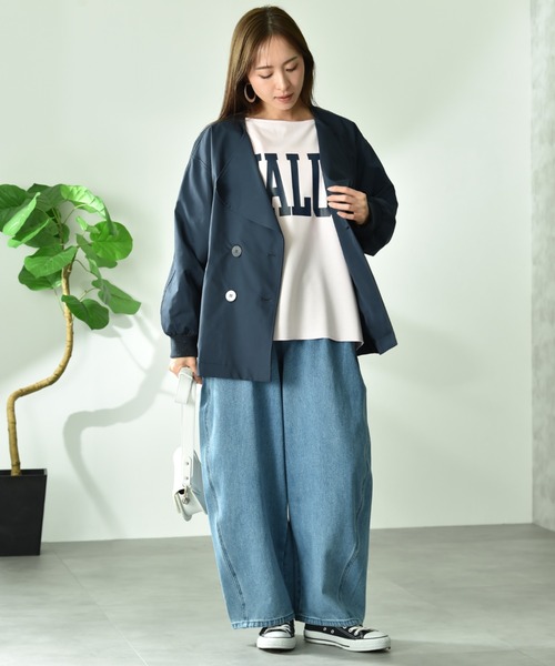 INTERPLANET(インタープラネット)の「TCダンボールロゴプルオーバー(Tシャツ/カットソー・レディース・グレー/ピンク/ネイビー・FREE)」の10枚目の写真