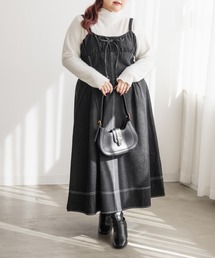 CLETTEオリジナルビスチェ風デニムワンピース