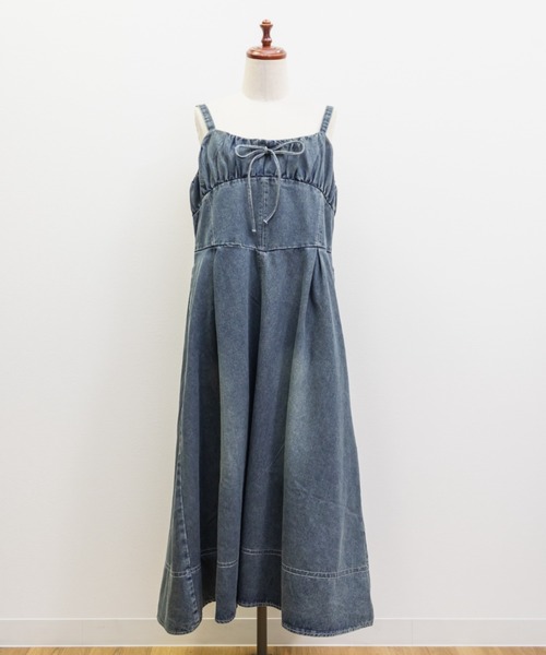 CLETTE(クレット)の「CLETTEオリジナルビスチェ風デニムワンピース(ワンピース・レディース・ブラック/サックスブルー/ブルー・4L/3L/LL)」の13枚目の写真