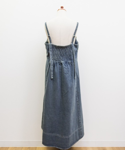 CLETTE(クレット)の「CLETTEオリジナルビスチェ風デニムワンピース(ワンピース・レディース・ブラック/サックスブルー/ブルー・4L/3L/LL)」の15枚目の写真
