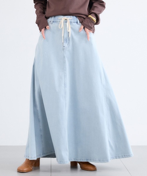 BARNYARDSTORM（バンヤードストーム）の「BARNYARDSTORM / カットデニムマキシスカート / ハンドウォッシャブル【WEB限定】（スカート・レディース・ベージュ/インディゴブルー/ブルー系1・S/M）」の12枚目の写真