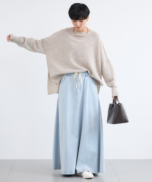 BARNYARDSTORM（バンヤードストーム）の「BARNYARDSTORM / カットデニムマキシスカート / ハンドウォッシャブル【WEB限定】（スカート・レディース・ベージュ/インディゴブルー/ブルー系1・S/M）」の21枚目の写真