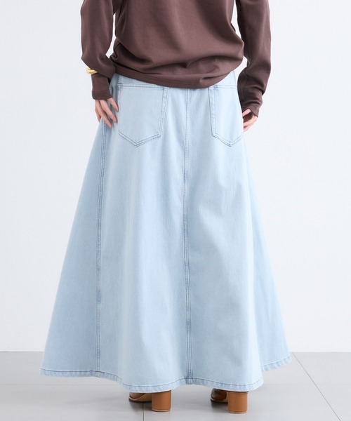 BARNYARDSTORM（バンヤードストーム）の「BARNYARDSTORM / カットデニムマキシスカート / ハンドウォッシャブル【WEB限定】（スカート・レディース・ベージュ/インディゴブルー/ブルー系1・S/M）」の14枚目の写真