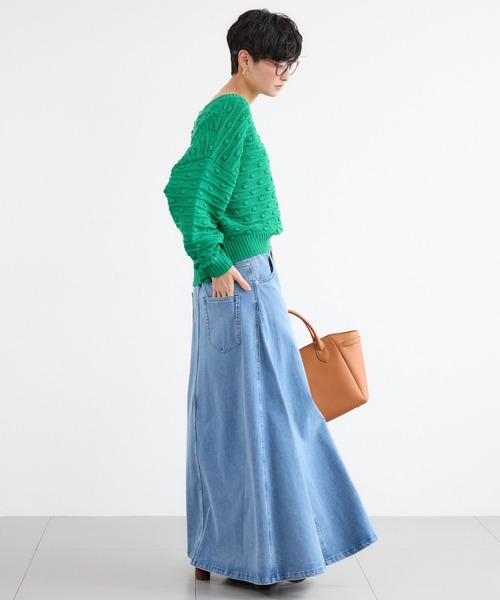 BARNYARDSTORM（バンヤードストーム）の「BARNYARDSTORM / カットデニムマキシスカート / ハンドウォッシャブル【WEB限定】（スカート・レディース・ベージュ/インディゴブルー/ブルー系1・S/M）」の9枚目の写真