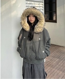 Lateru（ラテル）の「フェイクファー付き裏ボアブルゾン  モッズコート ファー ジャケット アウター（テーラードジャケット）」