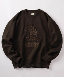 MICKEY MOUSE（ミッキーマウス）の「【71】【Disney/ディズニー】ミッキーマウス リップルダンボール アップリケ サガラ刺繍 スウェット/メンズ/レディース/ユニセックス（スウェット）」