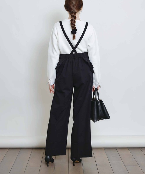 PICCIN PERLA（ピッチンペルラ）の「フリルポケットサスペンダー付きパンツ（その他パンツ・レディース・ブラック・S/M）」の16枚目の写真