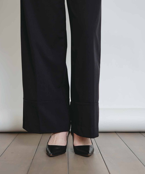 PICCIN PERLA（ピッチンペルラ）の「フリルポケットサスペンダー付きパンツ（その他パンツ・レディース・ブラック・S/M）」の4枚目の写真