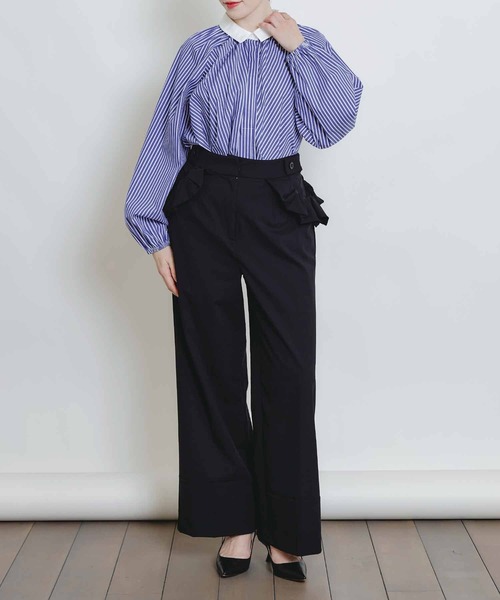 PICCIN PERLA（ピッチンペルラ）の「フリルポケットサスペンダー付きパンツ（その他パンツ・レディース・ブラック・S/M）」の11枚目の写真