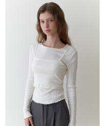 [3rd] Rig bustier t-shirt_2piece (ivory)