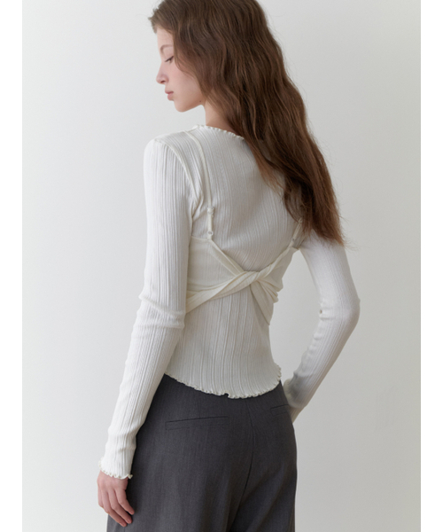 RE_L（リエル）の「[3rd] Rig bustier t-shirt_2piece (ivory)（Tシャツ/カットソー・レディース・その他・FREE）」の2枚目の写真