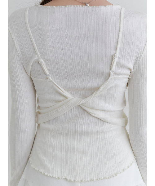 RE_L（リエル）の「[3rd] Rig bustier t-shirt_2piece (ivory)（Tシャツ/カットソー・レディース・その他・FREE）」の4枚目の写真