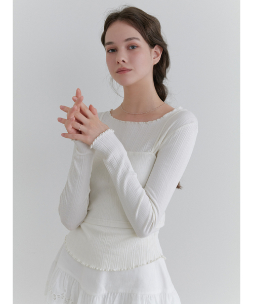 RE_L（リエル）の「[3rd] Rig bustier t-shirt_2piece (ivory)（Tシャツ/カットソー・レディース・その他・FREE）」の6枚目の写真