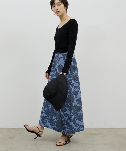 GALLARDAGALANTE（ガリャルダガランテ）の「【前後2WAY】ハイツイストリブロンTee（Tシャツ/カットソー・レディース・レッド/ホワイト/ブラック・FREE）」の9枚目の写真