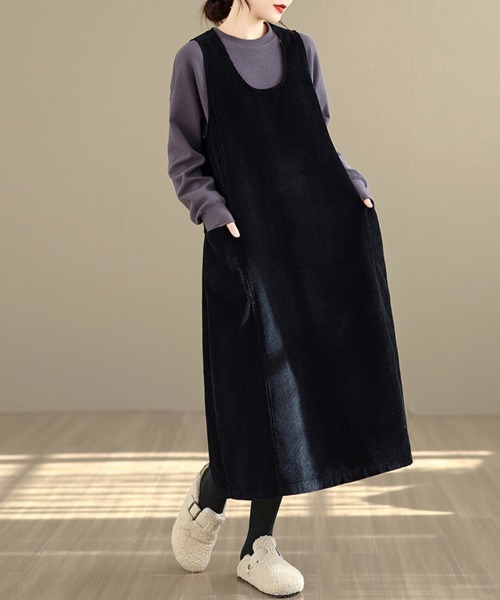 ONEP STAR(ワンピスター)の「コーデュロイジャンパースカート(ジャンパースカート・レディース・ブラック/ブラウン・X-LARGE/XX-LARGE)」の16枚目の写真