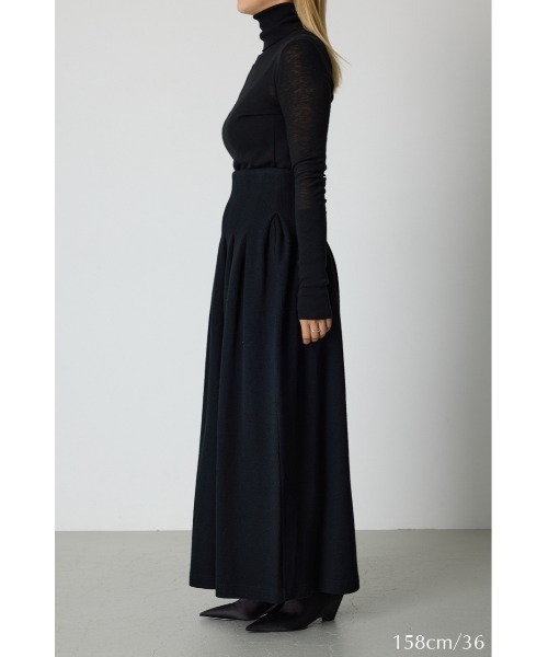 RIM.ARK（リムアーク）の「High waist bomber knit SK ハイウエストボンバーニットスカート（スカート・レディース・ブラック/グレー・38/36）」の18枚目の写真