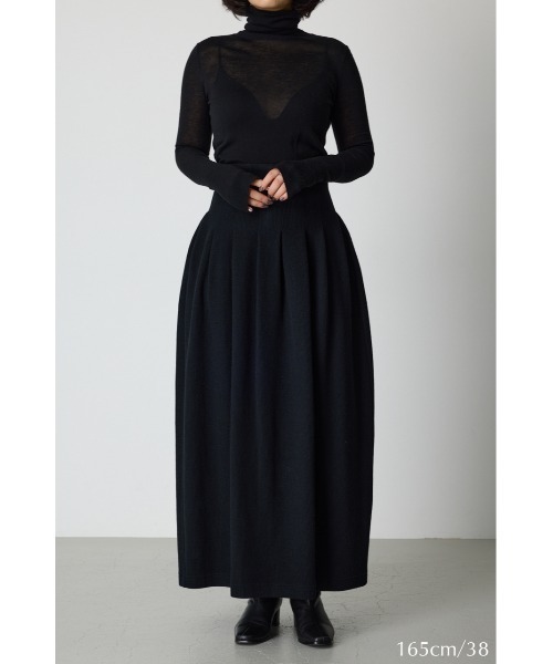 RIM.ARK（リムアーク）の「High waist bomber knit SK ハイウエストボンバーニットスカート（スカート・レディース・ブラック/グレー・38/36）」の19枚目の写真