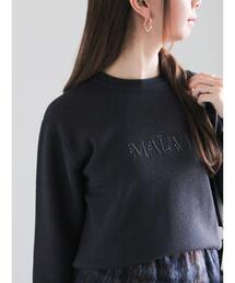 Te chichi | パール&ウレタン刺繍ロゴニット(ニット/セーター)