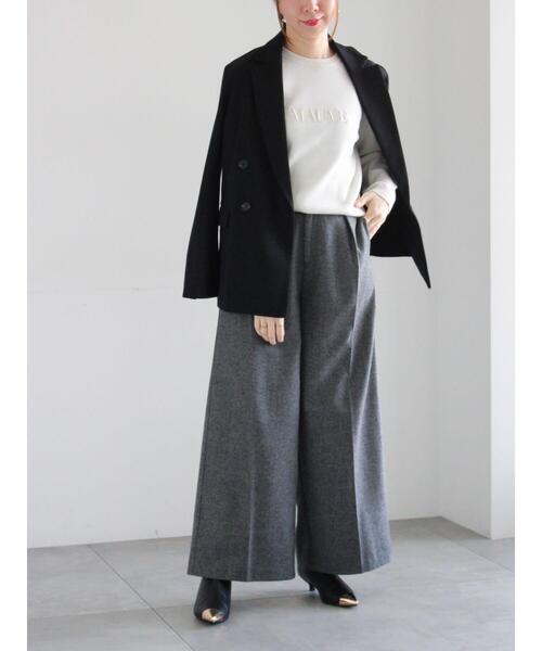 Te chichi（テチチ）の「パール&ウレタン刺繍ロゴニット（ニット/セーター・レディース・チャコールグレー/オフホワイト・F）」の21枚目の写真