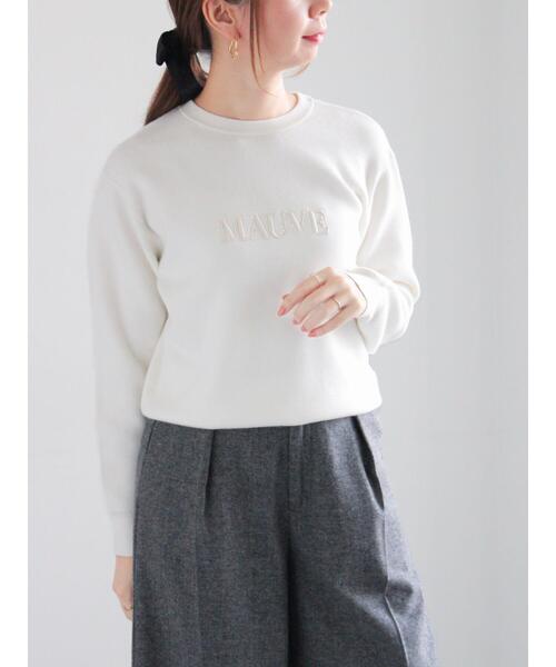 Te chichi（テチチ）の「パール&ウレタン刺繍ロゴニット（ニット/セーター・レディース・チャコールグレー/オフホワイト・F）」の9枚目の写真