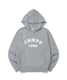 CHMPS Patch Knit Sweater Hoodie B22FT12AG
