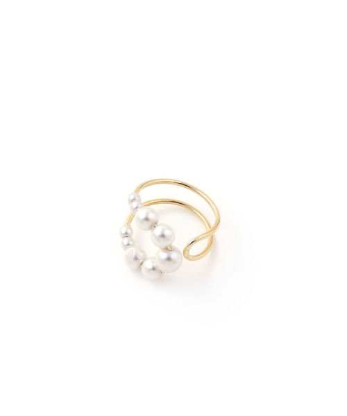 colleca la（コレカラ）の「グラデーションパールアーチリング（リング・レディース・シルバー/ゴールド・FREE）」の8枚目の写真