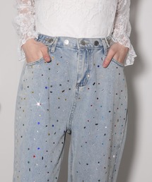 pumpkin port | カラフルビジュー デニムパンツ(デニムパンツ)