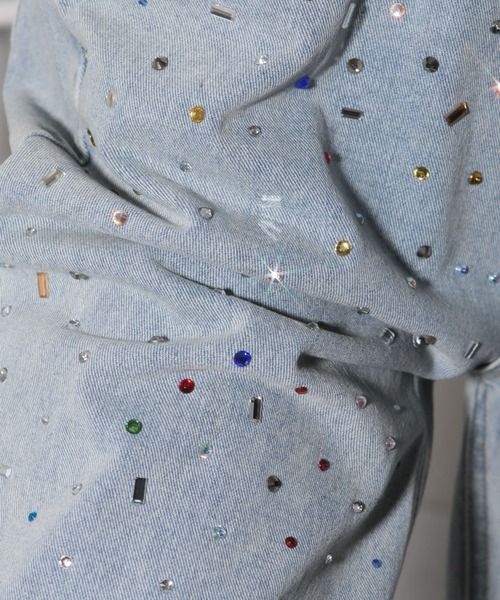 pumpkin port（パンプキンポート）の「カラフルビジュー デニムパンツ（デニムパンツ・レディース・ブルー・L/M/S）」の14枚目の写真