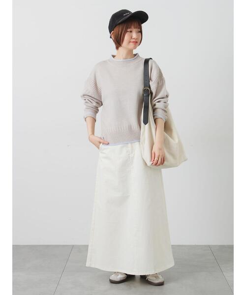 Lugnoncure（ルノンキュール）の「配色ガンジー風ニット（ニット/セーター・レディース・ブラック/グレー/オフホワイト・F）」の10枚目の写真