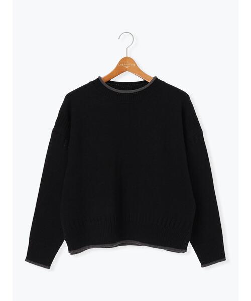 Lugnoncure（ルノンキュール）の「配色ガンジー風ニット（ニット/セーター・レディース・ブラック/グレー/オフホワイト・F）」の13枚目の写真