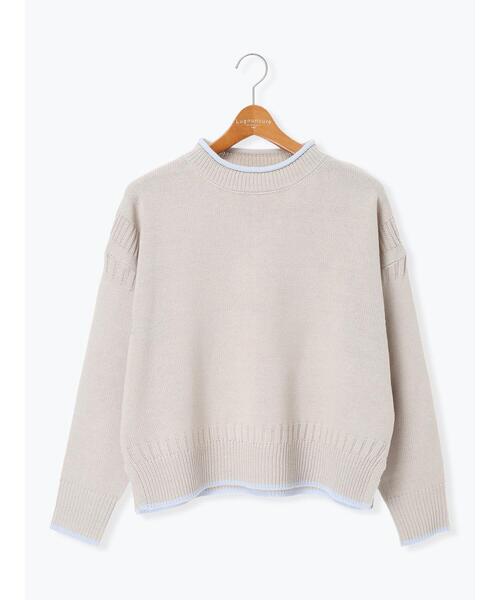 Lugnoncure（ルノンキュール）の「配色ガンジー風ニット（ニット/セーター・レディース・ブラック/グレー/オフホワイト・F）」の14枚目の写真