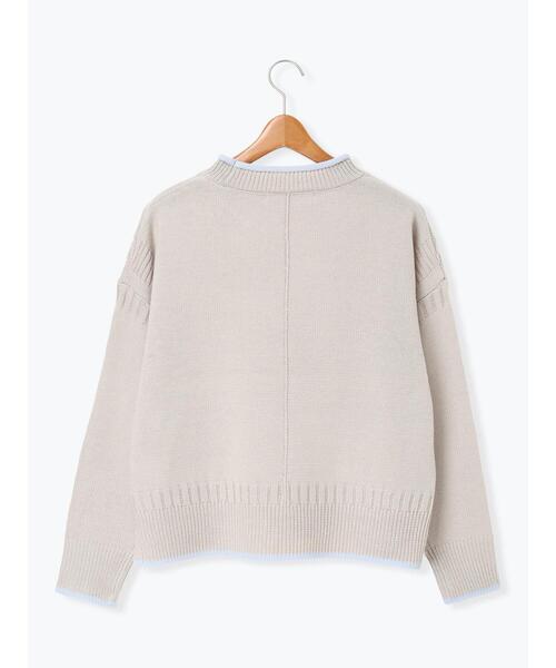 Lugnoncure（ルノンキュール）の「配色ガンジー風ニット（ニット/セーター・レディース・ブラック/グレー/オフホワイト・F）」の17枚目の写真