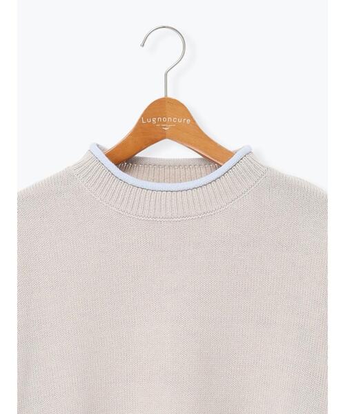 Lugnoncure（ルノンキュール）の「配色ガンジー風ニット（ニット/セーター・レディース・ブラック/グレー/オフホワイト・F）」の18枚目の写真