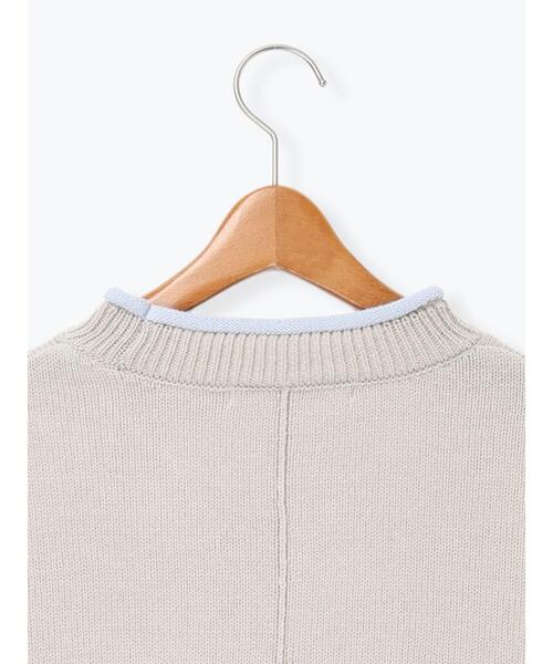 Lugnoncure（ルノンキュール）の「配色ガンジー風ニット（ニット/セーター・レディース・ブラック/グレー/オフホワイト・F）」の21枚目の写真