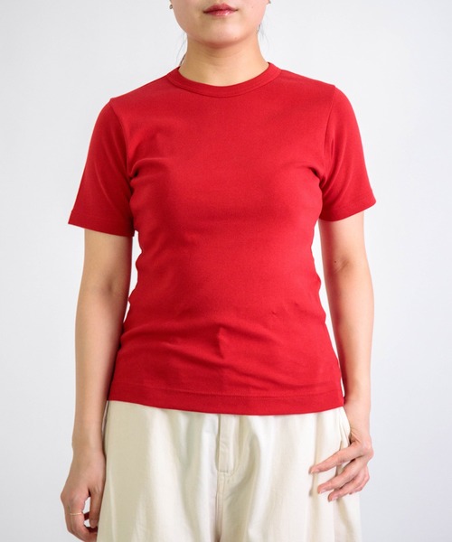 gicipi（ジチピ）の「[gicipi] CRISTALLO / クルーネック Tシャツ（Tシャツ/カットソー・レディース・コバルトブルー/ホワイト/レッド/ブラック・1）」の4枚目の写真