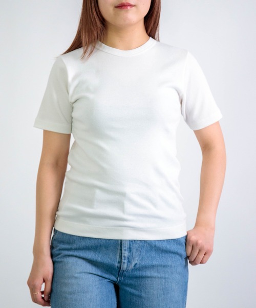 gicipi（ジチピ）の「[gicipi] CRISTALLO / クルーネック Tシャツ（Tシャツ/カットソー・レディース・コバルトブルー/ホワイト/レッド/ブラック・1）」の2枚目の写真