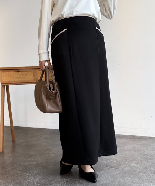 Chez toi（シェトワ）の「パイピングナロースカート（スカート・レディース・ブルー/キャメル/ブラック・FREE）」の14枚目の写真