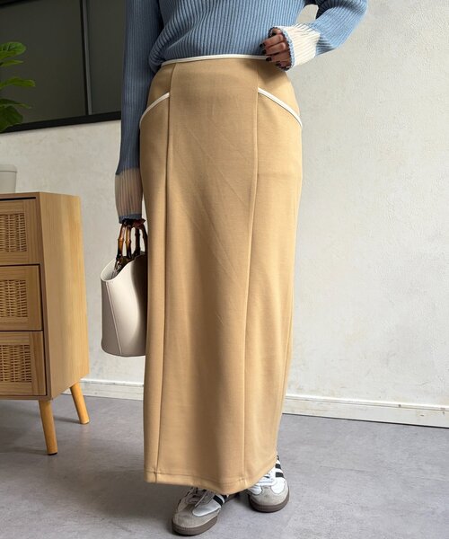 Chez toi（シェトワ）の「パイピングナロースカート（スカート・レディース・ブルー/キャメル/ブラック・FREE）」の21枚目の写真