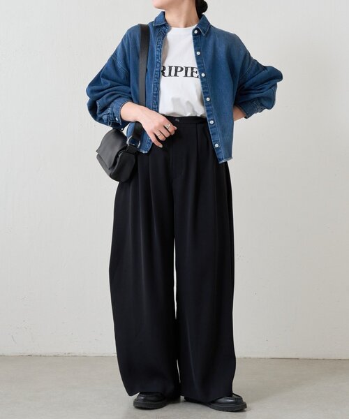 LIVETART(リヴェタート)の「《FRIPIER》カットオフデニムシャツ(シャツ/ブラウス・レディース・インディゴブルー・FREE)」の9枚目の写真