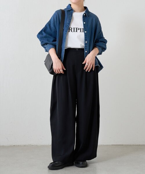 LIVETART(リヴェタート)の「《FRIPIER》カットオフデニムシャツ(シャツ/ブラウス・レディース・インディゴブルー・FREE)」の10枚目の写真