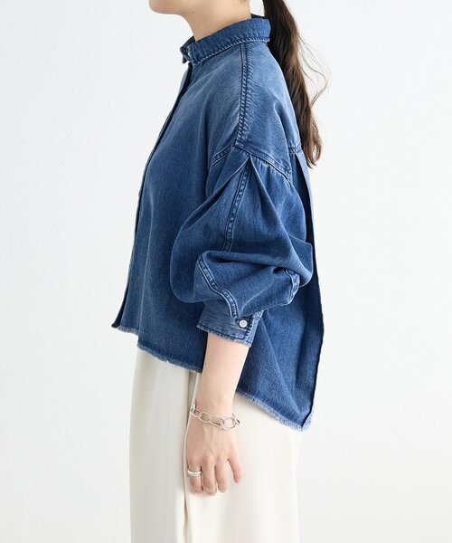 LIVETART(リヴェタート)の「《FRIPIER》カットオフデニムシャツ(シャツ/ブラウス・レディース・インディゴブルー・FREE)」の15枚目の写真