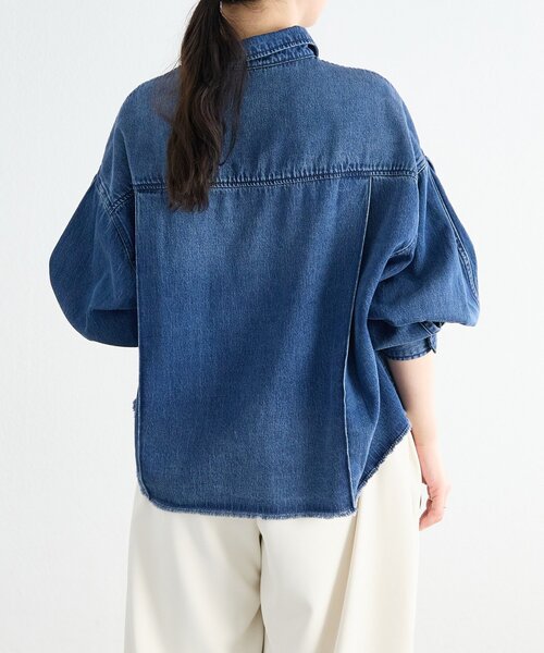 LIVETART(リヴェタート)の「《FRIPIER》カットオフデニムシャツ(シャツ/ブラウス・レディース・インディゴブルー・FREE)」の16枚目の写真