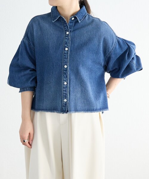 LIVETART(リヴェタート)の「《FRIPIER》カットオフデニムシャツ(シャツ/ブラウス・レディース・インディゴブルー・FREE)」の18枚目の写真