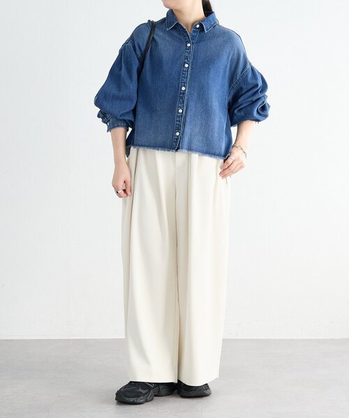 LIVETART(リヴェタート)の「《FRIPIER》カットオフデニムシャツ(シャツ/ブラウス・レディース・インディゴブルー・FREE)」の19枚目の写真