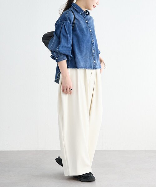 LIVETART(リヴェタート)の「《FRIPIER》カットオフデニムシャツ(シャツ/ブラウス・レディース・インディゴブルー・FREE)」の22枚目の写真