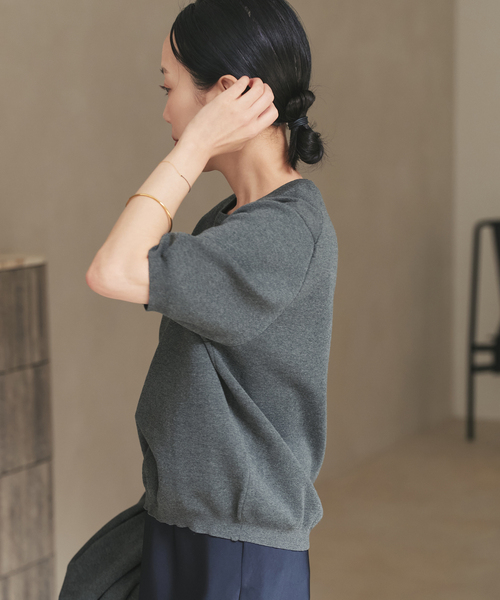 plage(プラージュ)の「《WEB限定追加》compact プルオーバー(ニット/セーター・レディース・チャコールグレー/ベージュ系その他・FREE)」の9枚目の写真